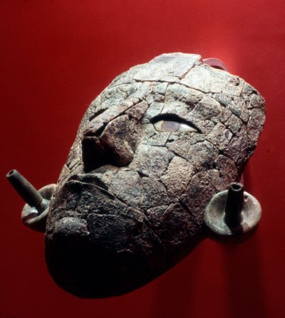 Dodenmasker van de Rode Koningin van Palenque, late Klassieke Periode door Mayan